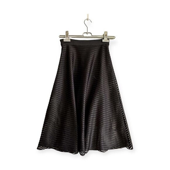 & OTHER STORIES Striped A-line Skirt, Size US0, Black - Picture 2 of 15